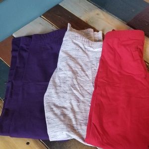 3 pair girls full lengthed leggings